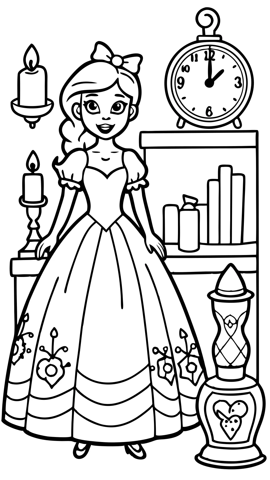 Páginas para colorear de Disney Princess Belle